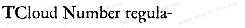 TCloud Number regula字体转换